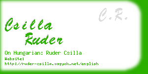 csilla ruder business card
